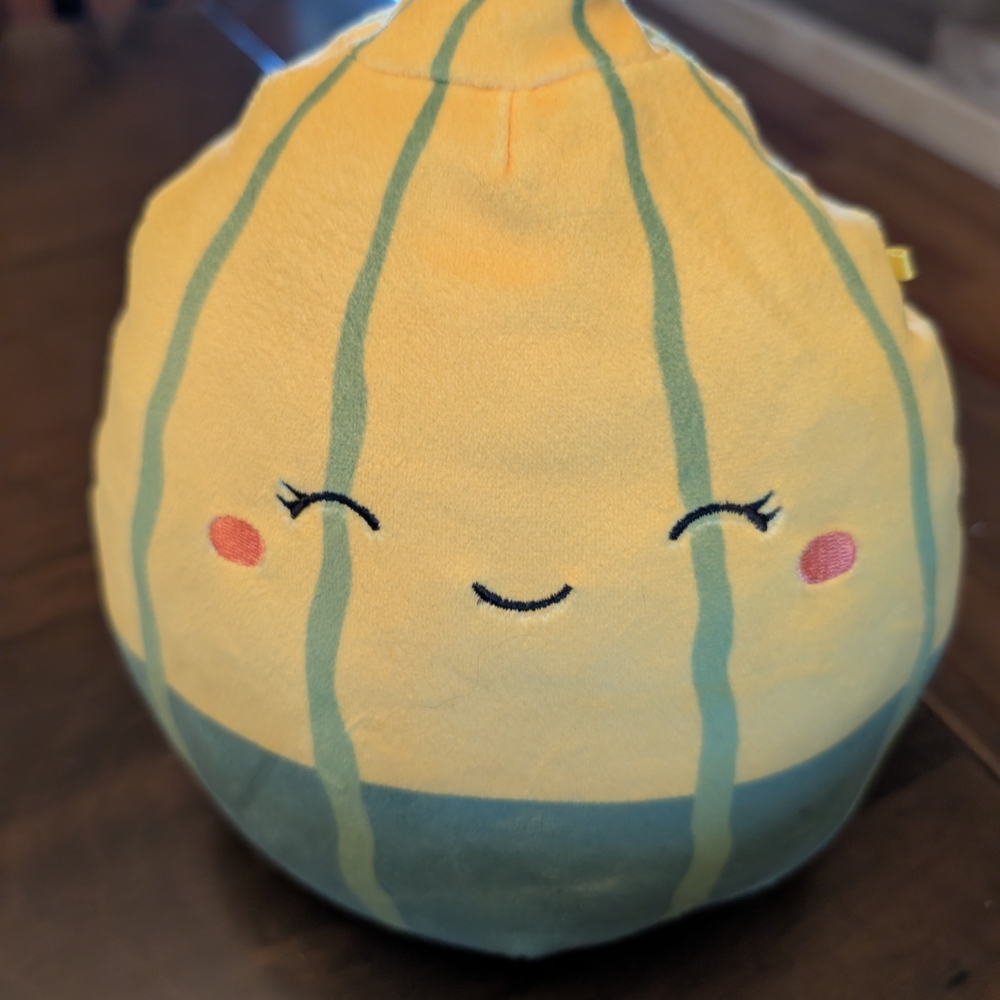 Squishmallows Yellow & Teal Striped Watermelon Plush
